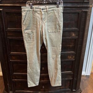 Anthropologie HEI HEI Women’s Military Green Cargo Jeans size 29